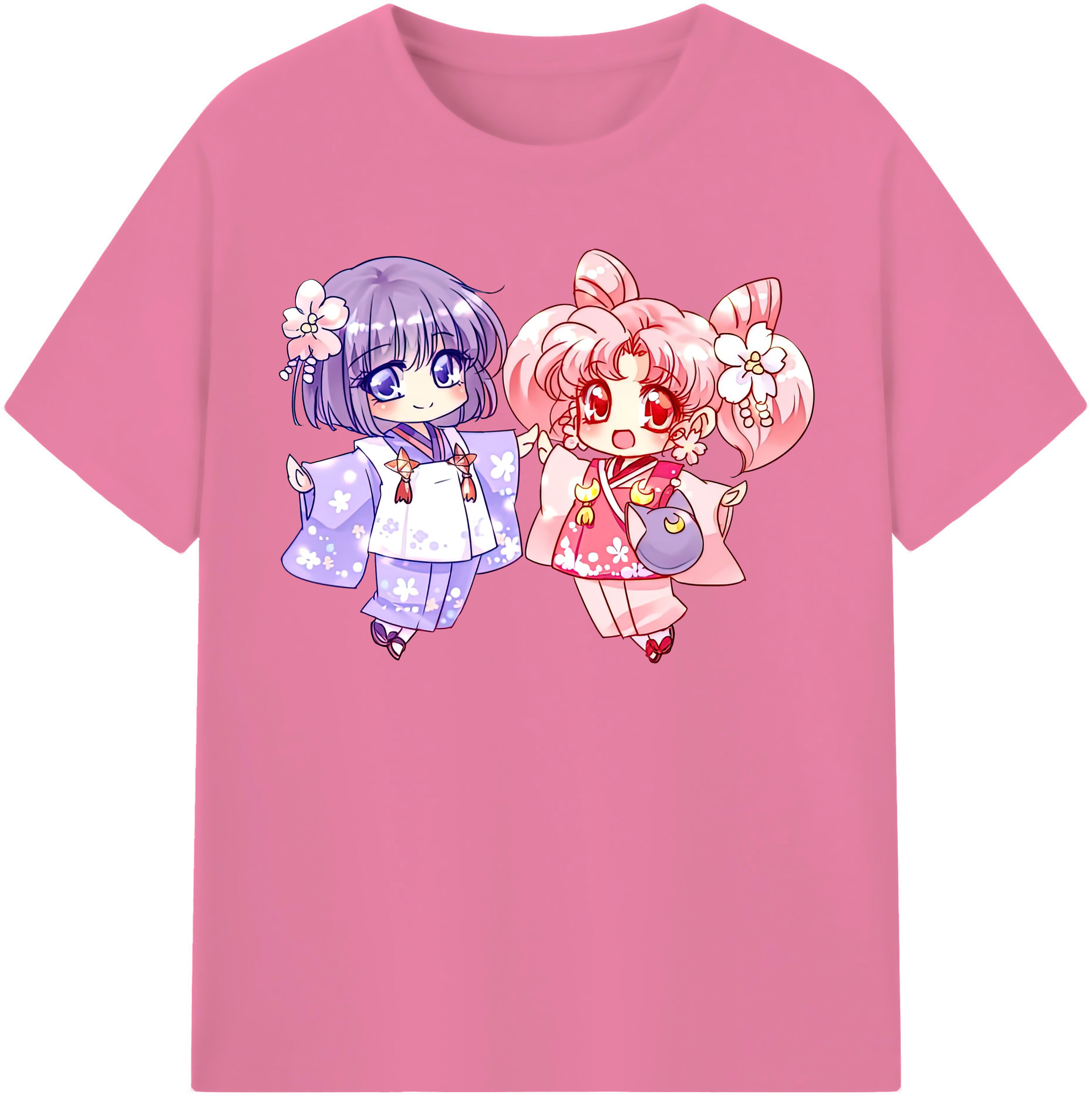 （画像用） 美少女戦士セーラームーン ちびうさ Sailor Moon Chibiusa Tsukino Usagi Small Lady Serenity 綿100％半袖Tシャツ（フロントプリント）